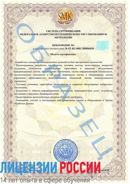 Образец сертификата соответствия (приложение) Гудермес Сертификат ISO 27001